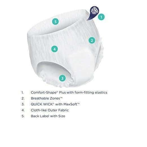 Prevail Per-Fit Pull-Up Daily Adult Disposable Underwear, Extra Absorbency 2 p… - Picture 3 of 7